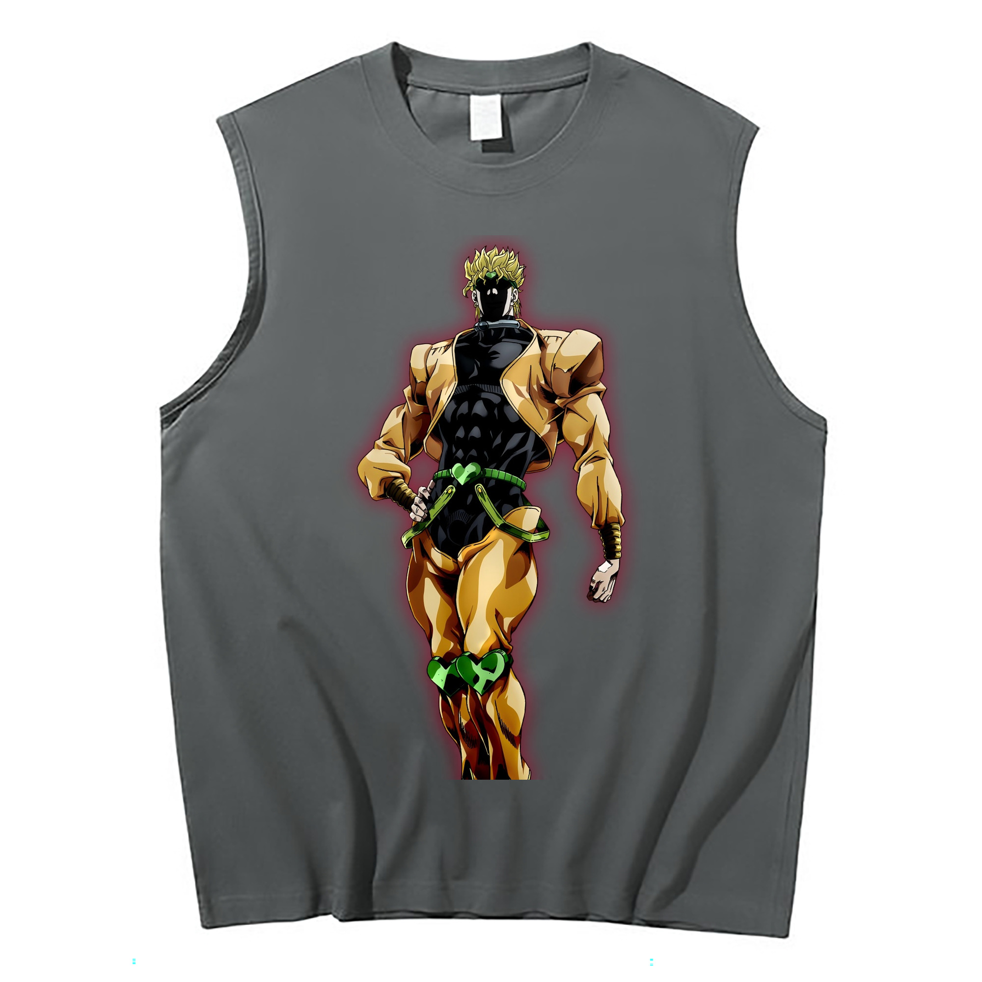 （画像用） ジョジョの奇妙な冒険 ディオ?ブランドー JoJo's Bizarre Adventure Dio Brando コットン100％タンクトップ（フロントプリント）
